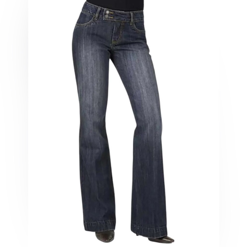 Stetson Blue Flare Wide Leg Jeans No 214 City Trouser Sz 10